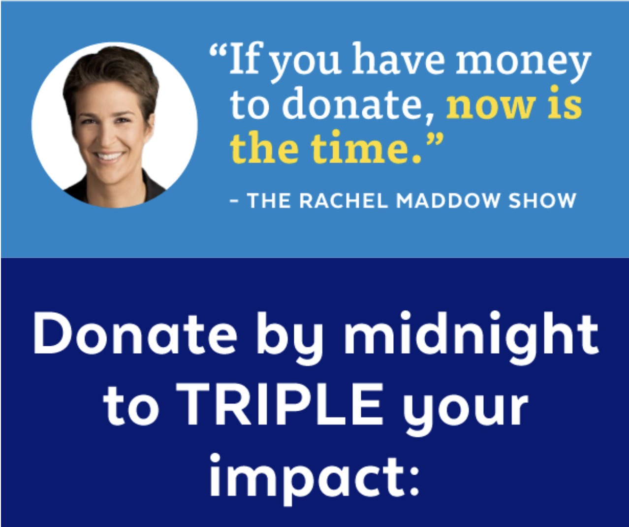 Rachel Maddow quote used in DSCC fundraising plea