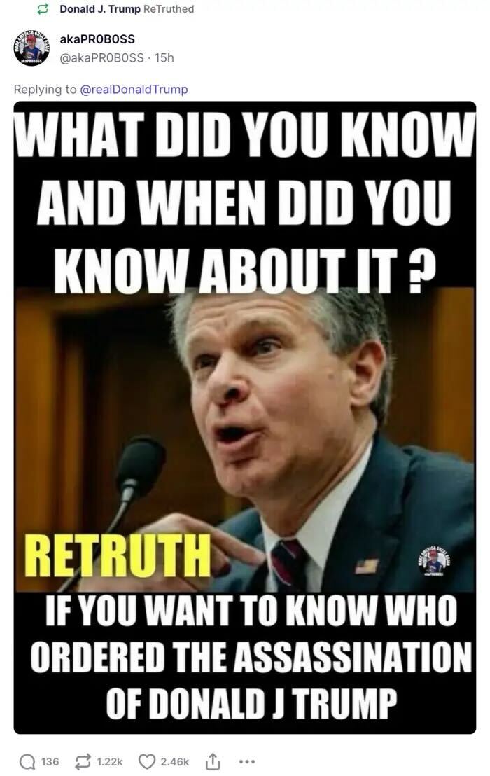 Meme - Trump Posts Bonkers Conspiracy FBI Knew About — Or Even Ordered — Assassination Attempt