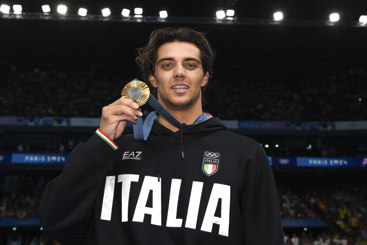 Italian Olympic swimmer Thomas Ceccon