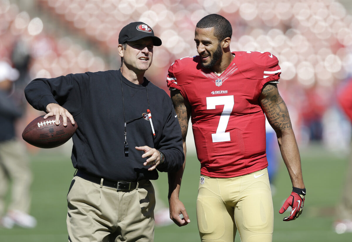 Jim Harbaugh and Colin Kaepernick