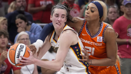 Caitlin Clark and DiJonai Carrington
