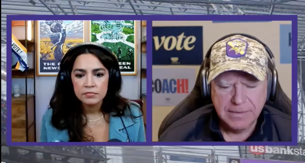 Tim Walz, AOC Live Stream Madden During NFL Sunday