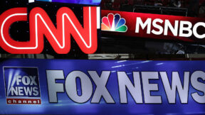Cable news logos