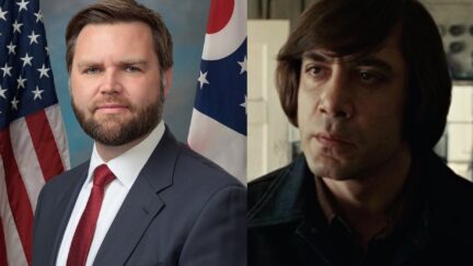 JD Vance and Anton Chigurh