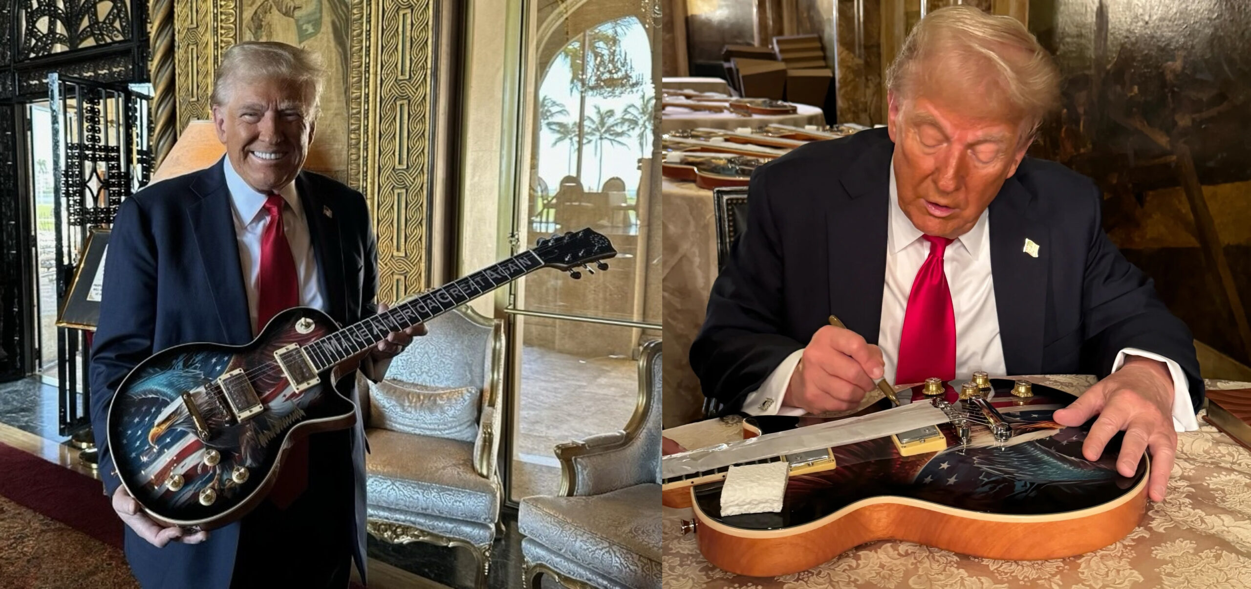 Trump Sells ‘Limited Edition’ Signed MAGA Guitars for $10,000