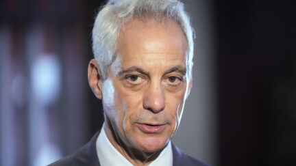 FILE - U.S. Ambassador to Japan Rahm Emanuel speaks to the media after attending an annual ceremony at the Zojoji temple to honor the Nagasaki atomic bombing victims, in Tokyo, on Aug. 9, 2024.