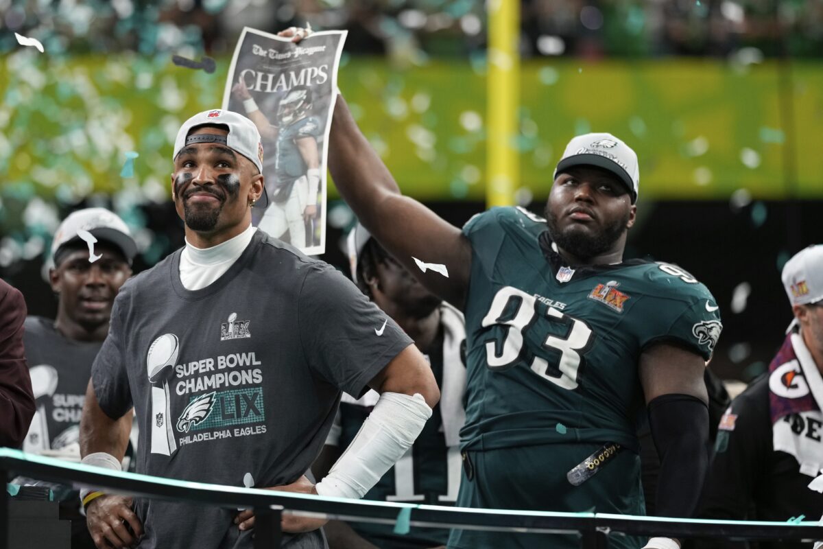 Philadelphia Eagles QB Jalen Hurts after winning Super Bowl LIX