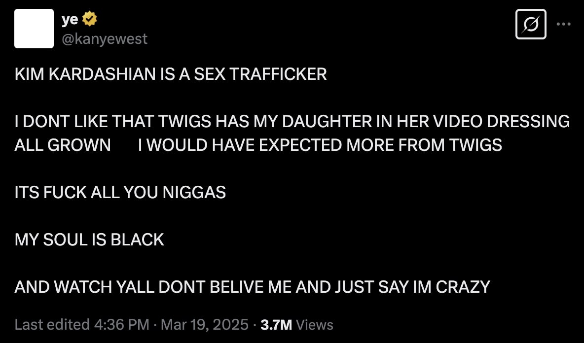 Kanye West tweet