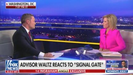 Mike Waltz and Laura Ingraham
