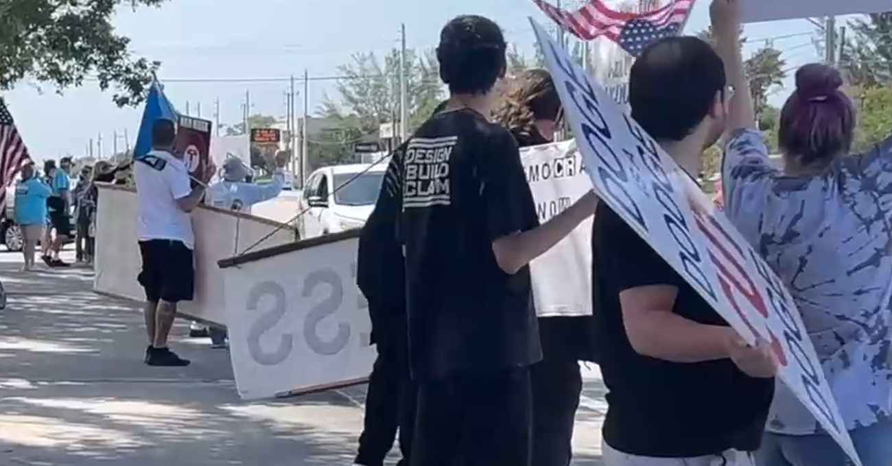 Man Drives Vehicle Into Group of Tesla Protesters Near Mar-a-Lago in ...