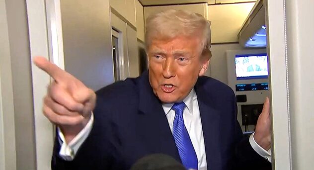 Trump Lashes Out At Reporter On Air Force One After Triggering Putin Question (mediaite.com)