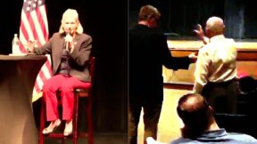 Vet At Town Hall Rages At Trump — Rips Ernst In Blistering Nazi-Referencing Rant