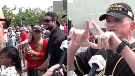 'The Queen Got Taken Out!' Trump Fan At Rally Goes On Bonkers Rant About Trump Taking Over Because Pope And Queen Died
