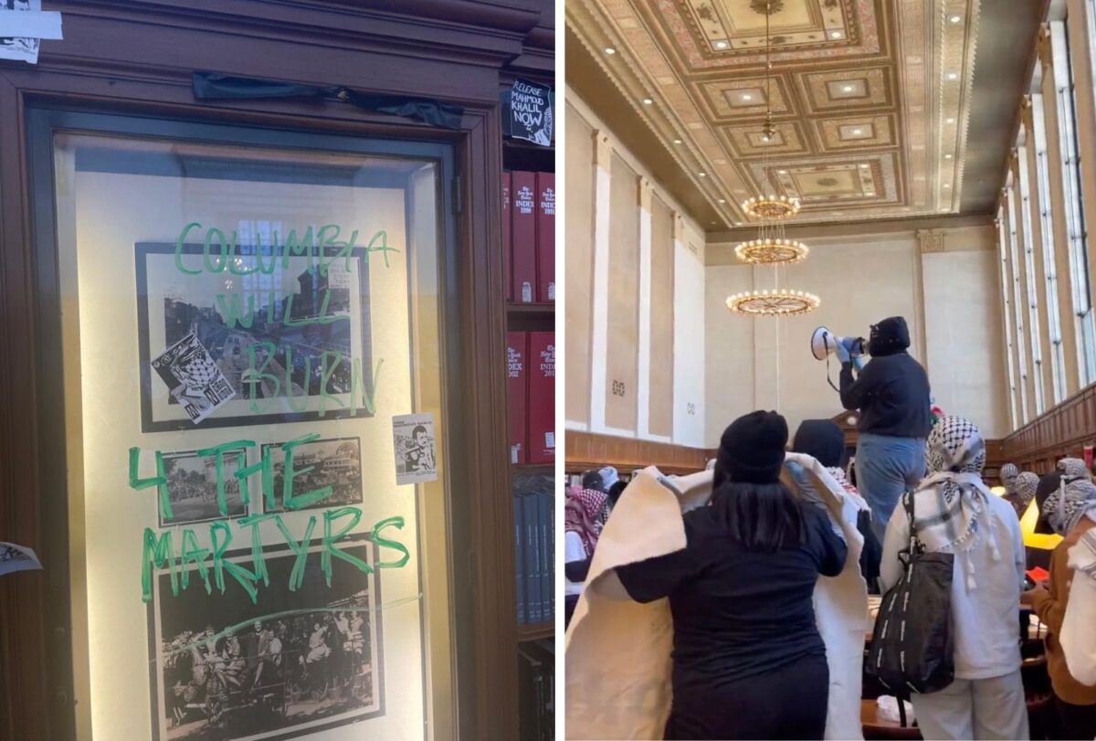 Columbia University protests at Butler Library May 7, 2025