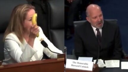 Madeleine Dean and Howard Lutnick