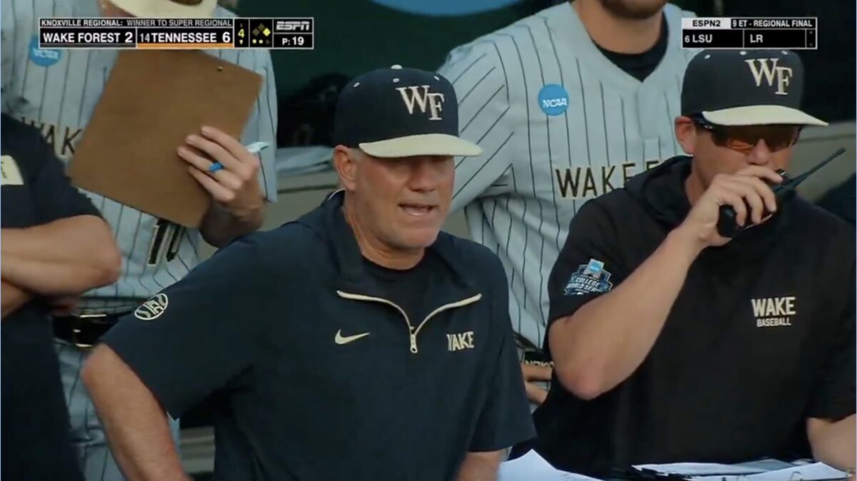 Wake Forest baseball manager Tom Walter