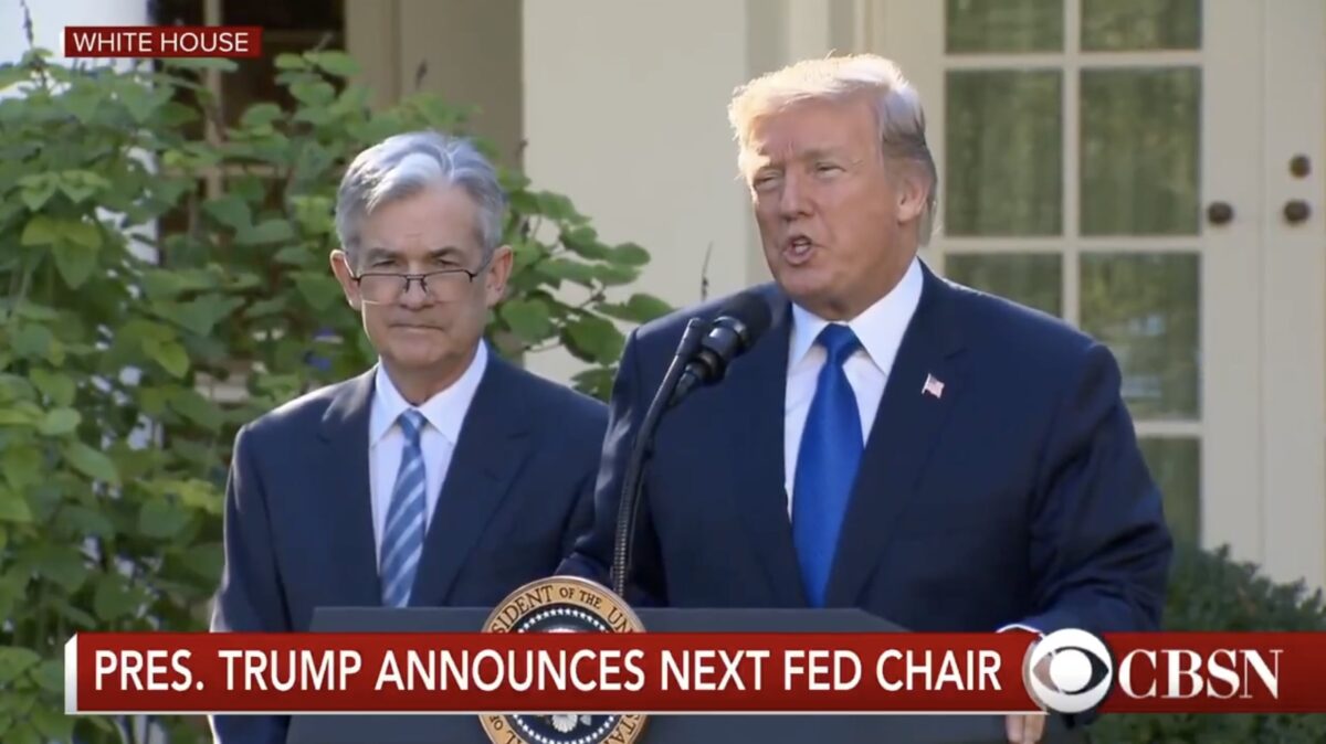 Jerome Powell and Donald Trump