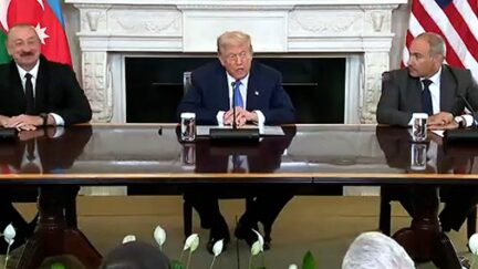 Leaders Stunned As Trump Bashes Biden At Peace Event — One Visibly Laughs