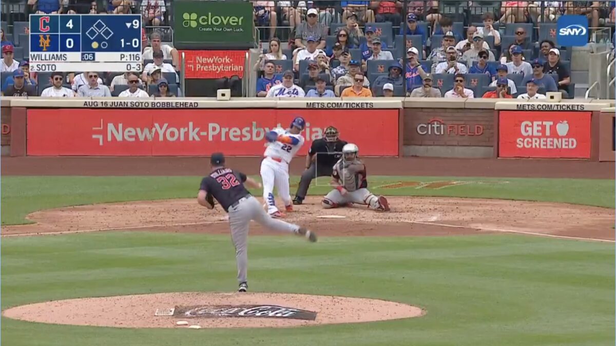 Juan Soto hits home run off of Gavin Williams to end no-hitter