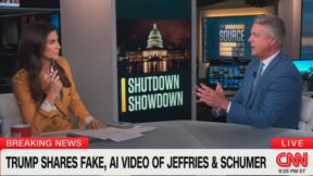 Kaitlan Collins and Roger Marshall