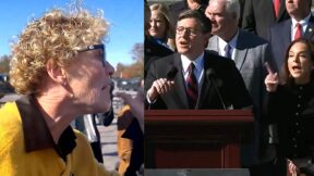 Trump Allies Battle Dem Heckler At Cringe Shutdown Presser