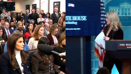 Trump Spox Called Out By CNN's Kaitlan Collins As She Exits Briefing Amid Jeers