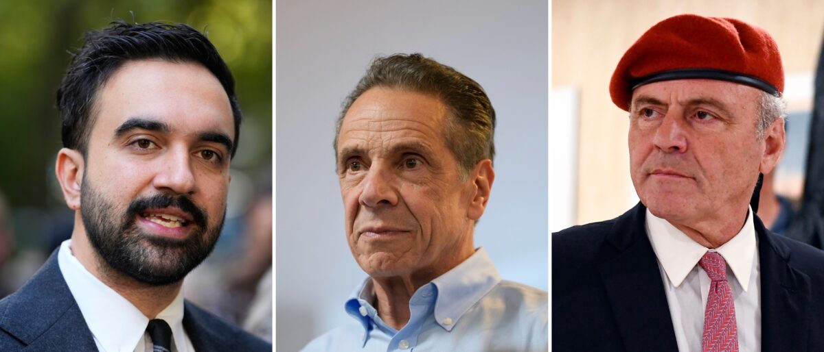 NYC Mayoral candidates Zohran Mamdani, Andrew Cuomo, Curtis Sliwa