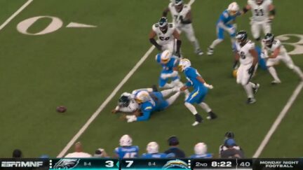 Jalen Hurts fumbling