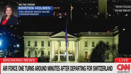 Air Force One turns around