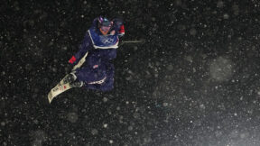 United States' Mac Forehand competes during the men's freestyle skiing big air finals at the 2026 Winter Olympics, in Livigno, Italy, Tuesday, Feb. 17, 2026.