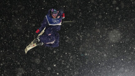 United States' Mac Forehand competes during the men's freestyle skiing big air finals at the 2026 Winter Olympics, in Livigno, Italy, Tuesday, Feb. 17, 2026.