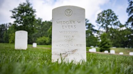 Medgar Evers headstone at Arlington National Cemetery