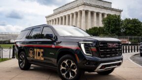 DHS vehicle with ICE logo