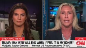 Kaitlan Collins and Marjorie Taylor Greene