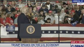 someone faints at Trump rally in Kentucky