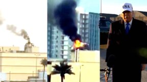 US Embassy Burns After Being Struck By Missiles As Trump War on Iran Rages