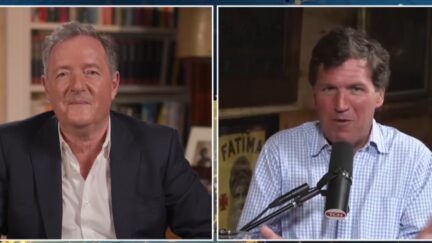 Tucker Carlson on with Piers Morgan