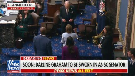 Darline Graham Nordone sworn in to the US Senate by Chuck Grassly