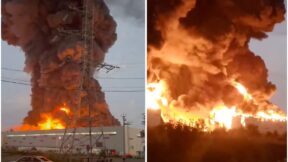 Wildberries warehouse on fire in Russia after Ukrainian drone strike