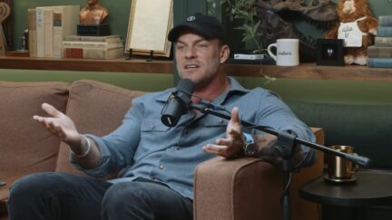 Alan Ritchson speaking on Armchair Expert podcast