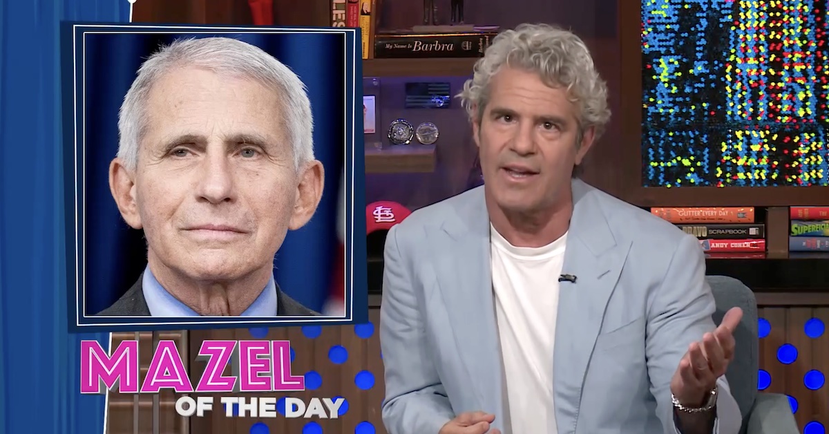 Andy Cohen discussing Dr. Anthony Fauci on Watch What Happens Live!