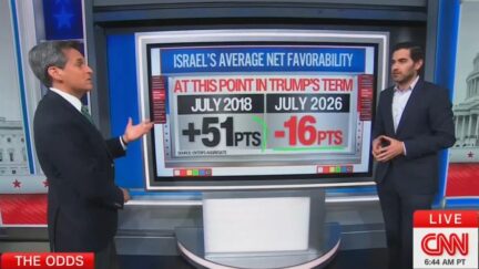 Harry Enten and John Berman discussing Israel poll numbers on CNN