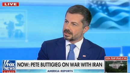 Pete Buttigieg talking about the Iran War on Fox News