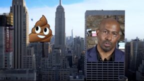 Van jones in a graphic with a poop emoji