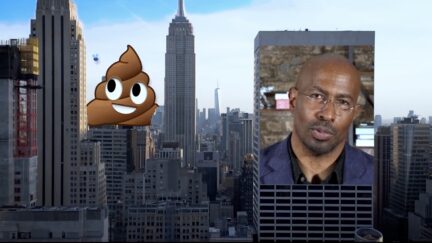 Van jones in a graphic with a poop emoji