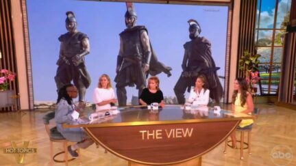 Host of The View discussing Christopher Nolan's The Odyssey