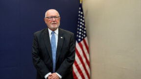 U.S. Ambassador to Canada Pete Hoekstra is shown at the United States Embassy in Ottawa, on Tuesday, Dec. 9, 2025. (Justin Tang /The Canadian Press via AP)