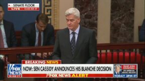 Cassidy on the senate floor