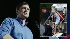 Jon Ossoff, Natalie Harp with President Donald Trump