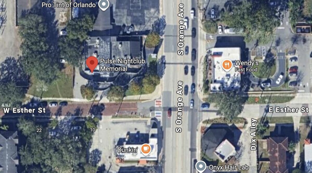 Pulse nightclub Google Maps satellite view